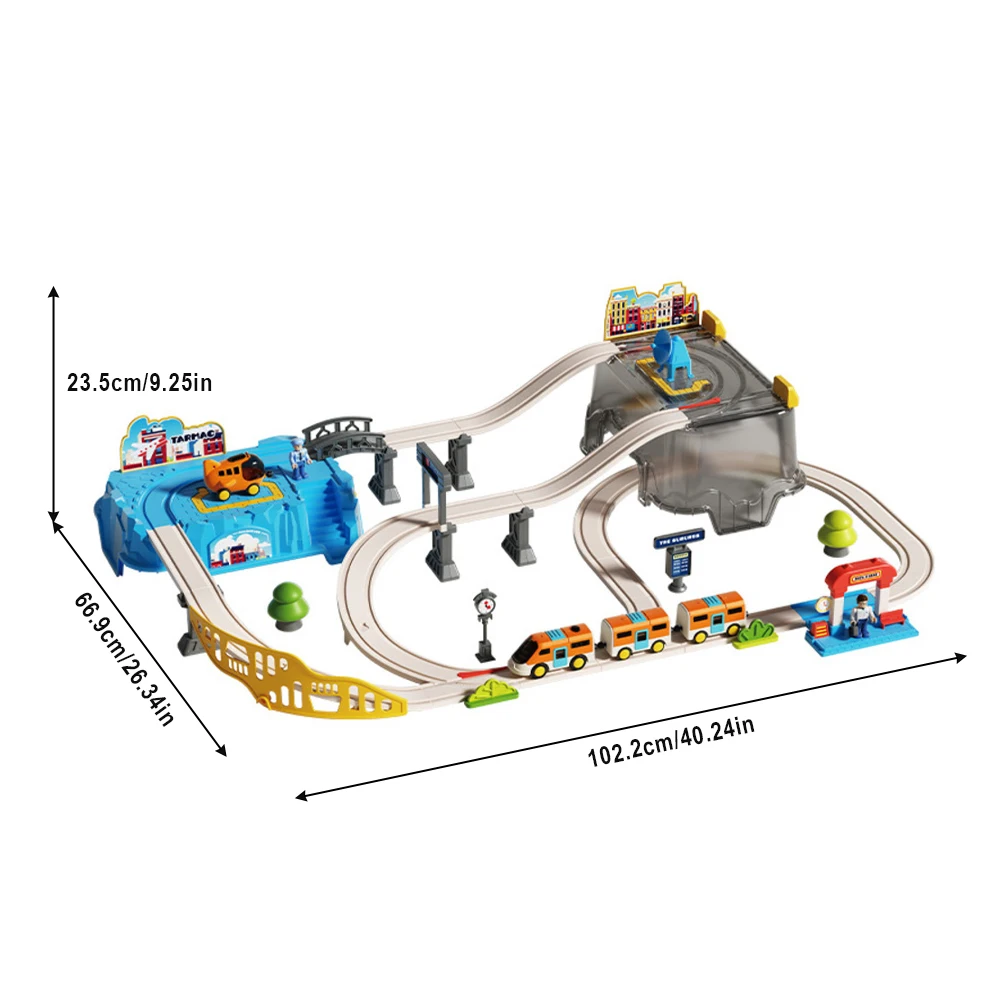 Airport Themed Train Track Toy - огляд і ціна Kids Storage Toys