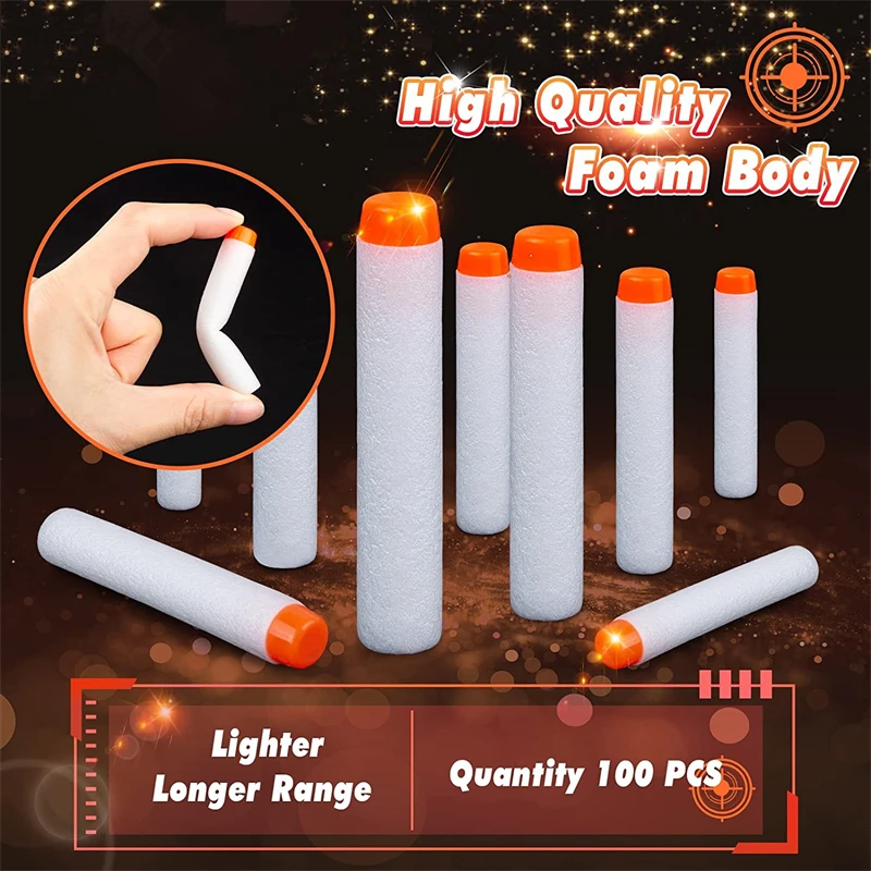 100Pcs Refill Darts for Nerf N - огляд і ціна Foam Dart Gun